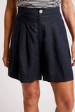 Cove Short - White & Indigo