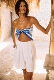 Cove Short - White & Indigo