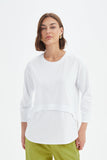 Curved Seam Top - Black & White