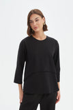 Curved Seam Top - Black & White