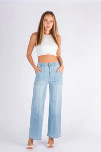 Dusty Wide Leg Jean - Light Blue