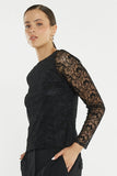 Effie Mesh Top - Black