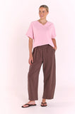 Eleanor Barrel Pant - Chocolate