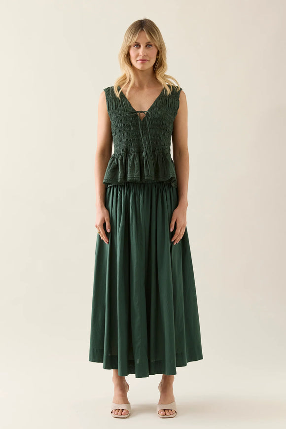 Esther Shirred Tank - Pink & Myrtle