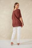 Florence Relaxed Top - Bianco & Espresso