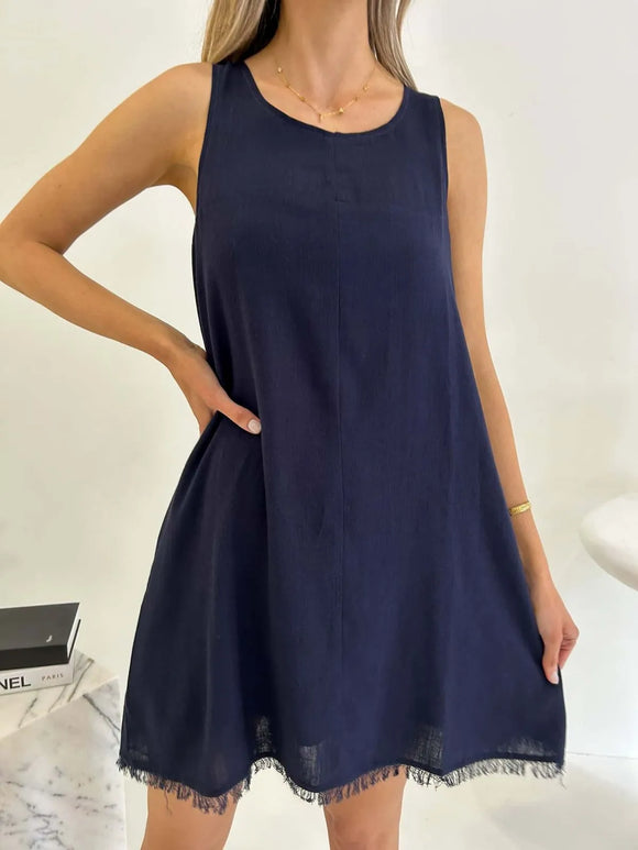 Freya Dress - Navy