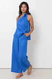 Avalon Wide Leg Pant - Blue