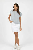 Gigi Skirt - Stone & White