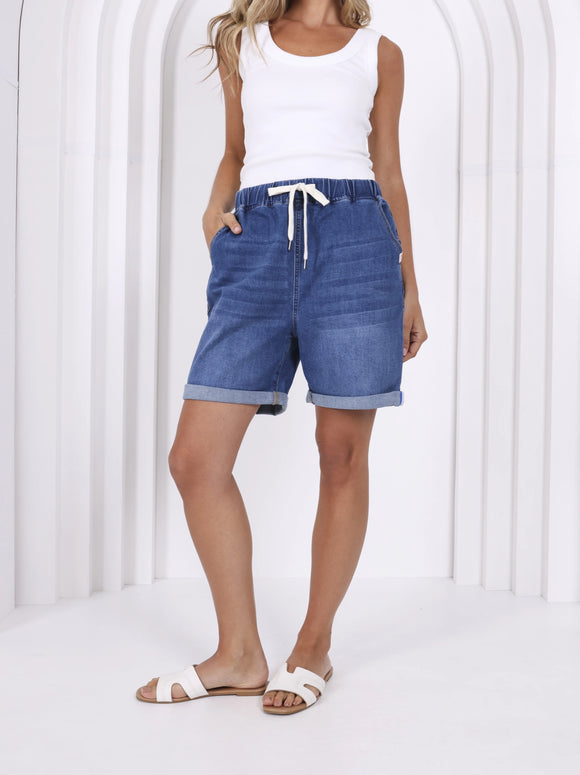 Hugo Denim Shorts - Mid Blue