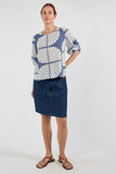 Kayce Top - Navy & Sea