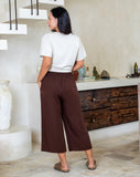 Iluka Pants -Chocolate & Red