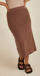 Jasper Knitted Skirt - Cocoa