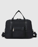 Jenn Nylon Travel Bag - Black & Chocolate