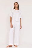 June Linen Pant - White