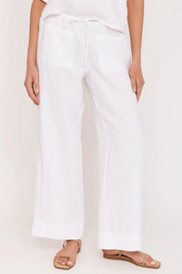 June Linen Pant - White