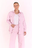 Lola Denim Jacket - Pink