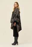Lucia Cape - Stone Paisley & Charcoal Paisley