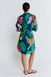 Jungle Fever Tuck Dress - Navy
