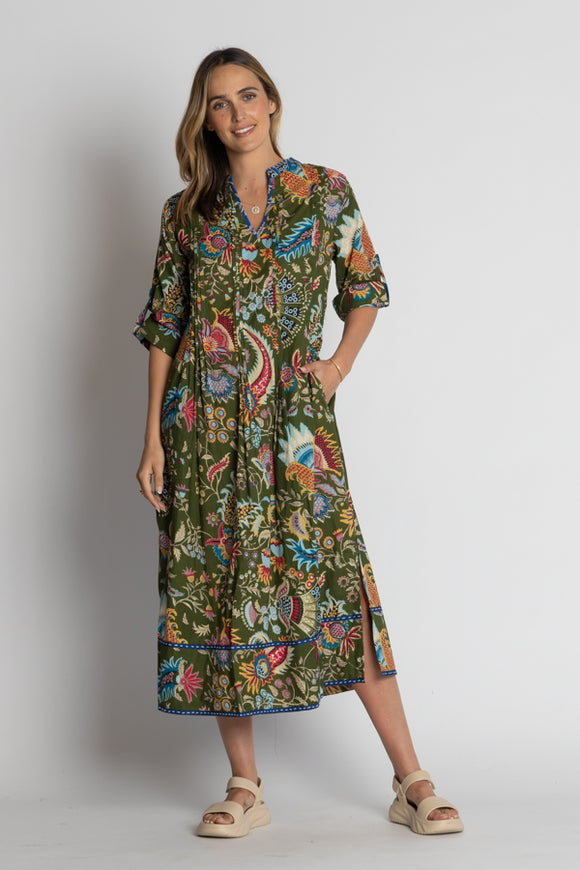 Nandita Midi Dress - Olive
