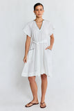 Remi Dress - Navy & White