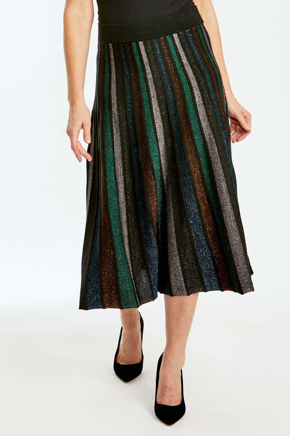 Lurex Skirt in Multi Stripe