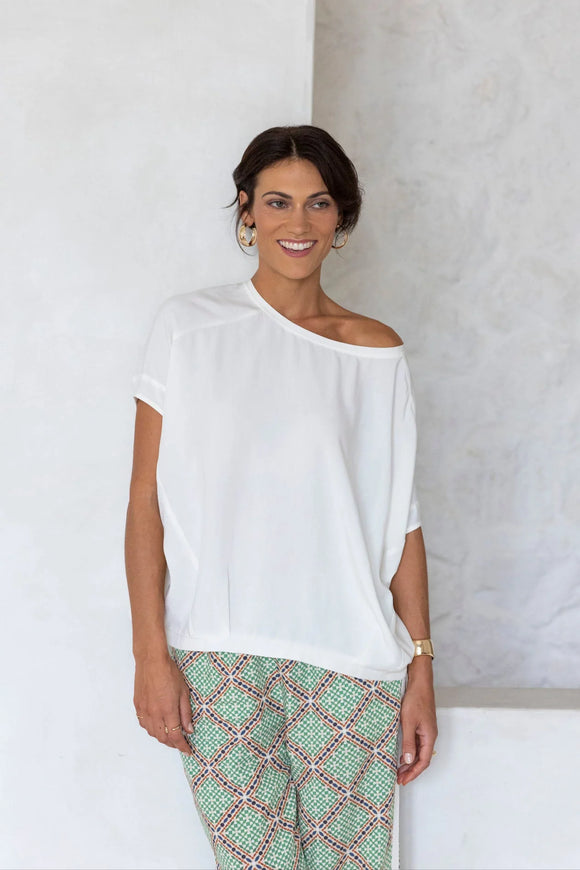 Lush Top - Cream & Navy