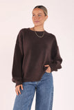 Maddi Knit Top - Chocolate