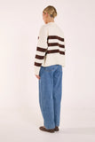 Magnolia Knit - Cream Chocolate Stripe