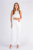 Mariah Wide Leg Jean - White