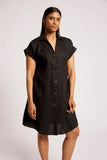 Maris Shirtdress - Black