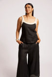 Maris Splice Tank - Tusk & Black