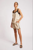 Maris Splice Tank - Tusk & Black