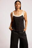 Maris Splice Tank - Tusk & Black