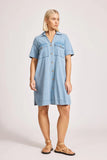 Melenia Denim Shirt Dress - Denim & Indigo