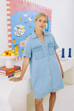 Melenia Denim Shirt Dress - Denim & Indigo