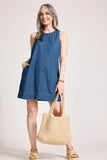 Melenia Denim Tank Dress - Denim & Indigo