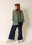 Mileta Linen Pant - Navy & Latte