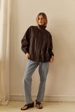 Milo Leather Look Bomber - Chocolate