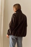 Milo Leather Look Bomber - Chocolate