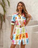 Minnie Patchwork Belted Dress