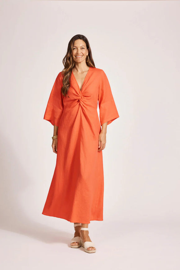Miramar Twist Maxi - White & Coral