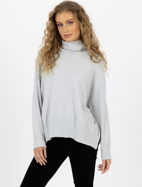 Monique Sweater - Ice Grey & Black