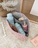Nancy Cosmetic Case - Chocolate & Pink