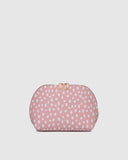 Nancy Cosmetic Case - Chocolate & Pink