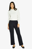 Straight Leg Ponte Pant - Black & Navy
