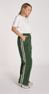 Noah Wide Leg Pant - Green White Stripe