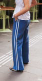 Noah Wide Leg Pant - Blue Stripe