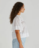 Pammi Ruffle Yoke Blouse - White