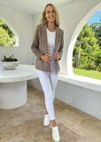 Textured Paris Blazer - Cocoa