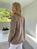 Textured Paris Blazer - Cocoa